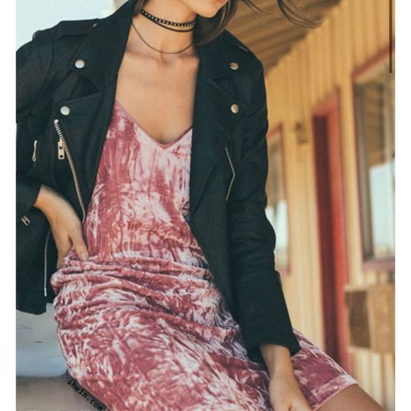 COPY - Revolve dresses | Socialite pink velvet lined slip dress size XS tie spa… - Picture 1 of 6